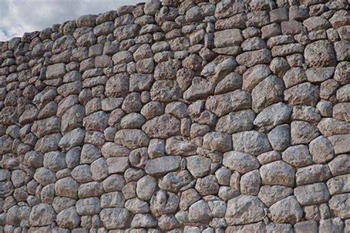 A cobblestone wall