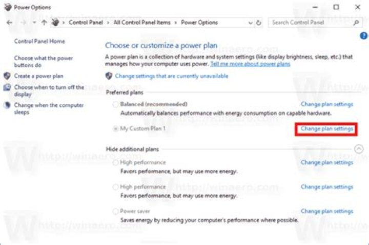 create a new Power plan