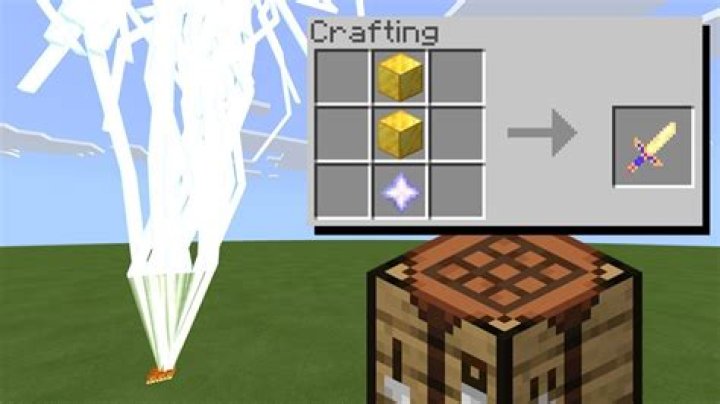 How does one make a lightning sword in vanilla Minecraft?