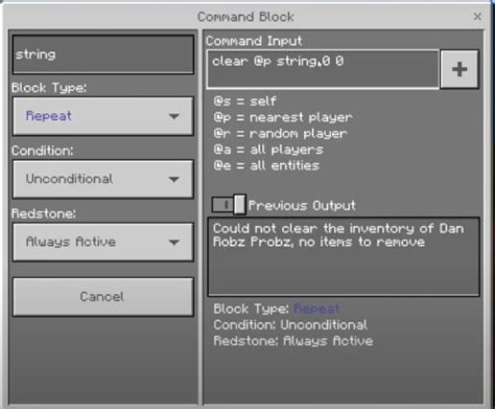 Remove potion effects using command blocks