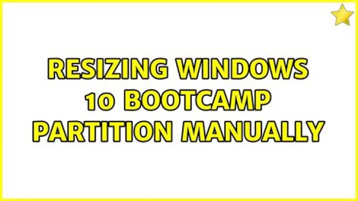 Resizing Windows 10 Bootcamp partition manually