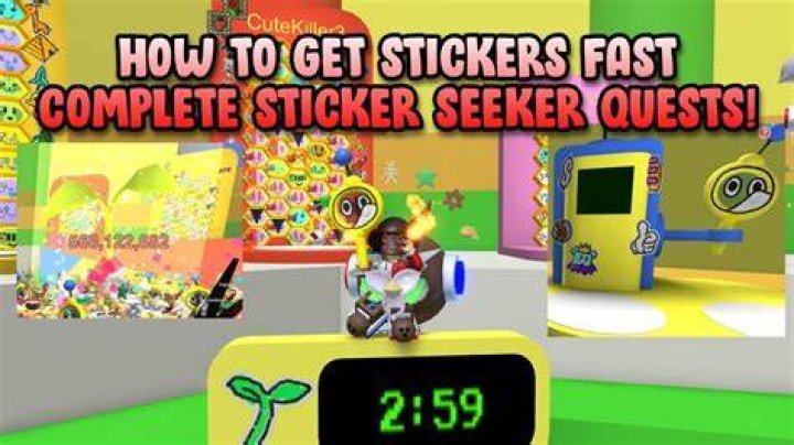 screenshot of get stickers quest text
