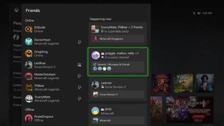 User activity on Xbox One